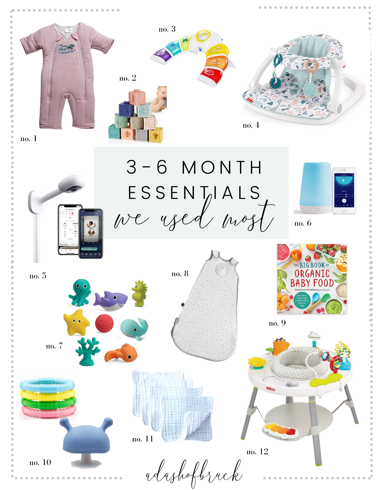 3-6 Month Baby Essentials We Used Most - Written by Meagan Ash