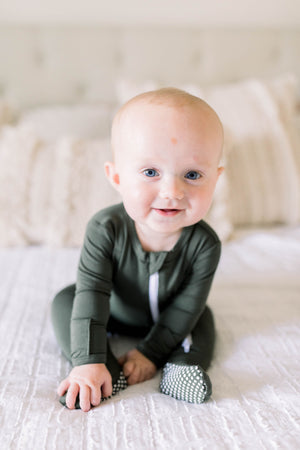 Baby Bamboo Footie Pajamas with Reversible Zipper